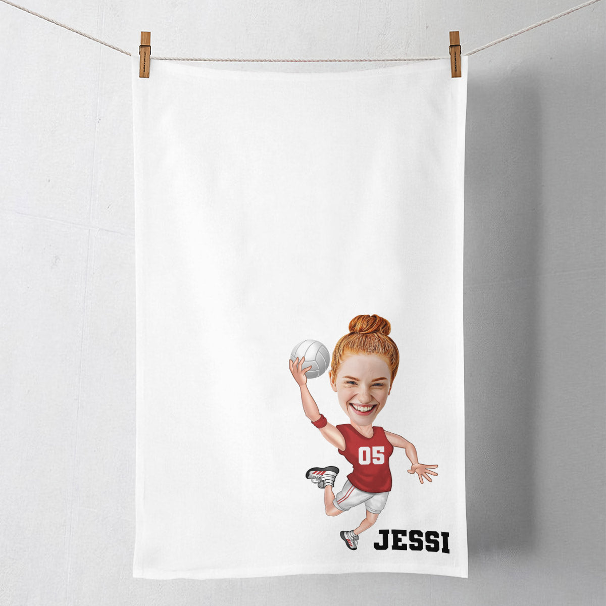 Sporty Towel - Personalized Volleyball Towel