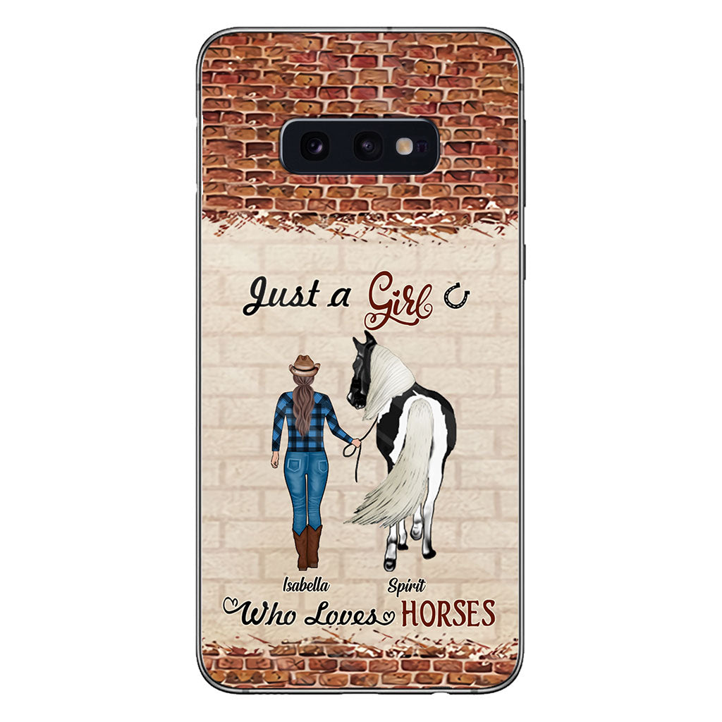 Just A Girl Who Loves Horses - Personalized Horse Phone Case