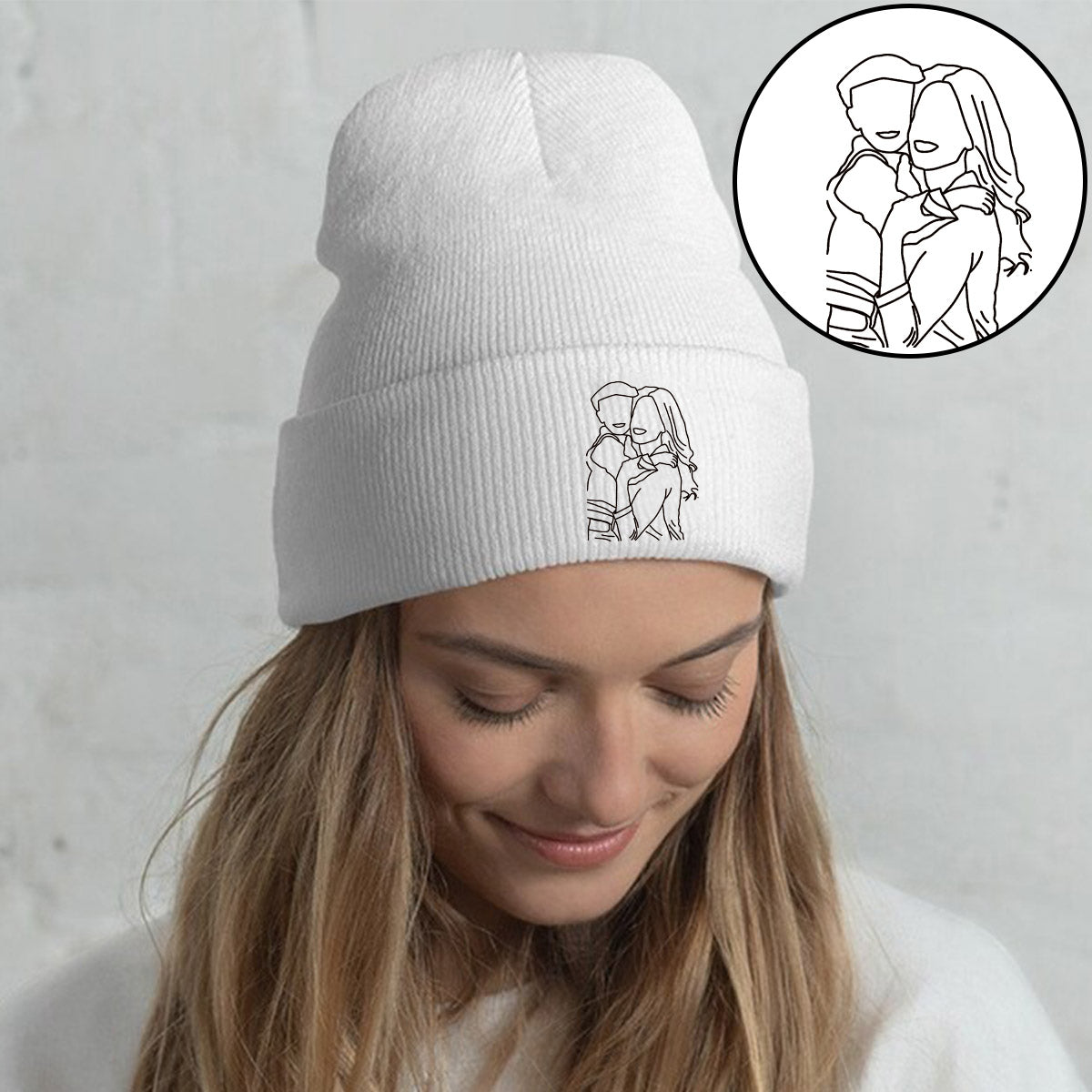 Custom Photo - Personalized Step Mom Embroidered Beanie