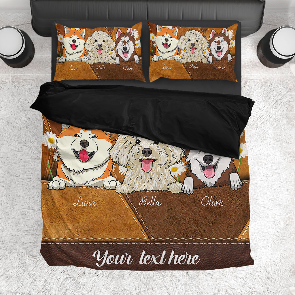 Life Is Better With Dogs - Personalized Dog Bedding Set