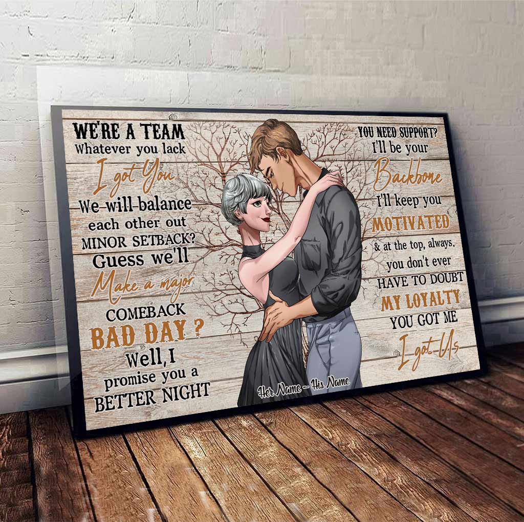 Disover We're Team - Personalized Couple Poster