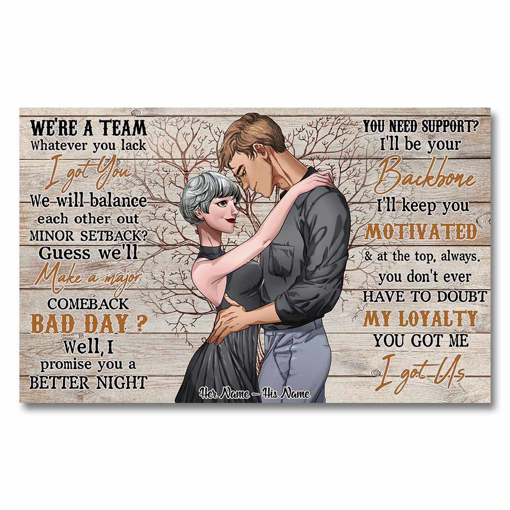 Disover We're Team - Personalized Couple Poster