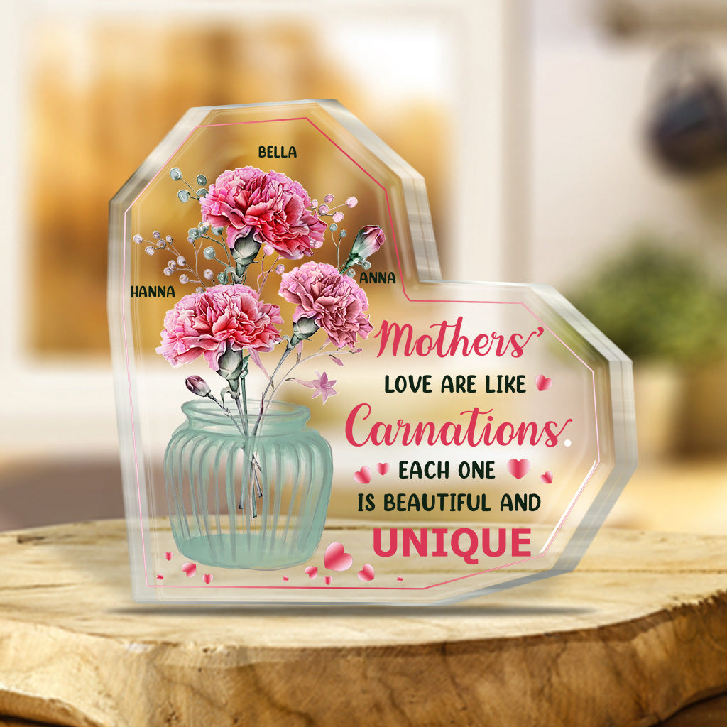 Mothers' Love - Personalized Mother's Day Mother Custom Crystal Heart Keepsake