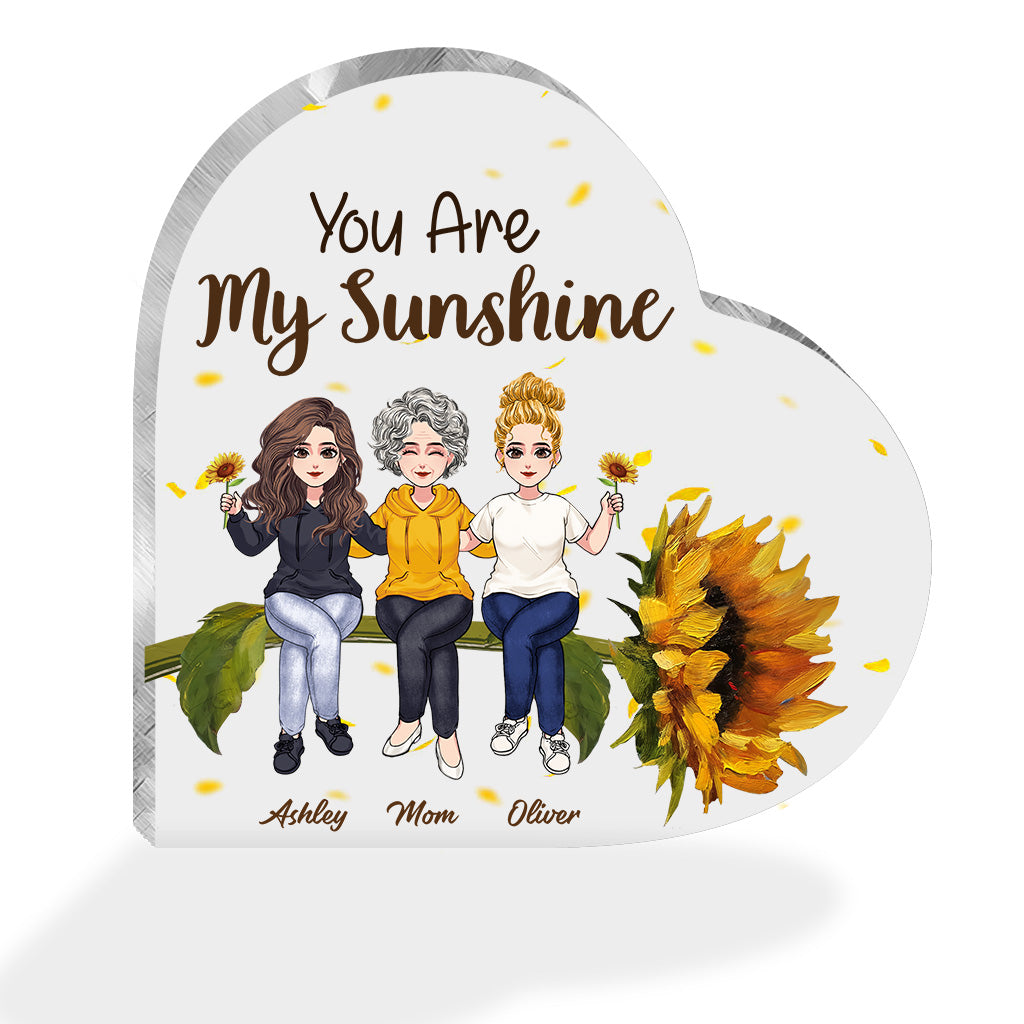 You Are My Sunshine - Personalized Mother's Day Mother Custom Shaped Acrylic Plaque