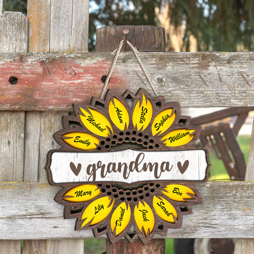 Grandma - Personalized Mother's Day Grandma Wood Sign