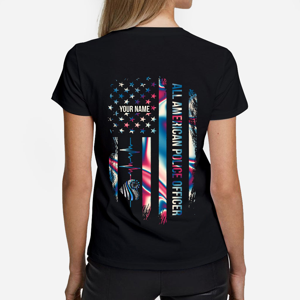 Discover Proud Police Officer - Personalized Independence Day T-shirt