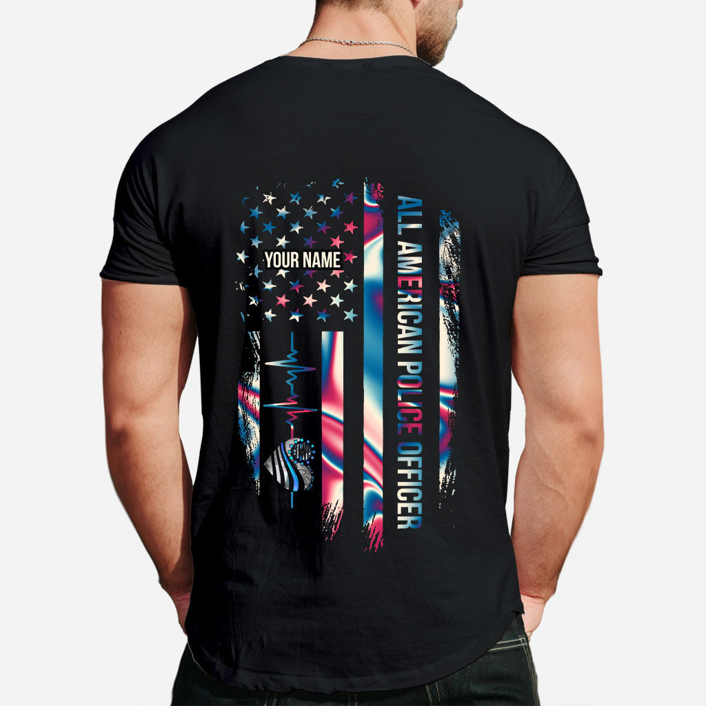 Proud Police Officer - Personalized Independence Day T-shirt and Hoodie