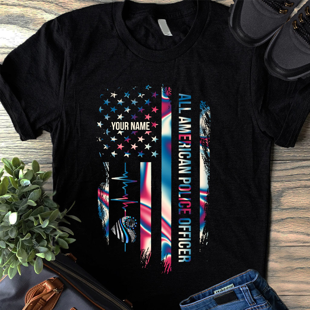 Proud Police Officer - Personalized Independence Day T-shirt and Hoodie