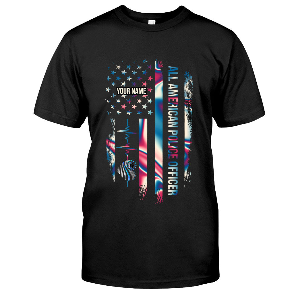 Proud Police Officer - Personalized Independence Day T-shirt and Hoodie