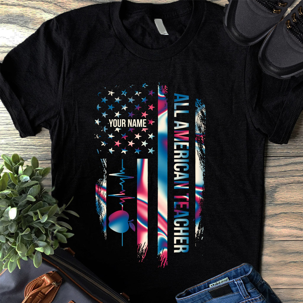 Proud Teacher - Personalized Independence Day T-shirt