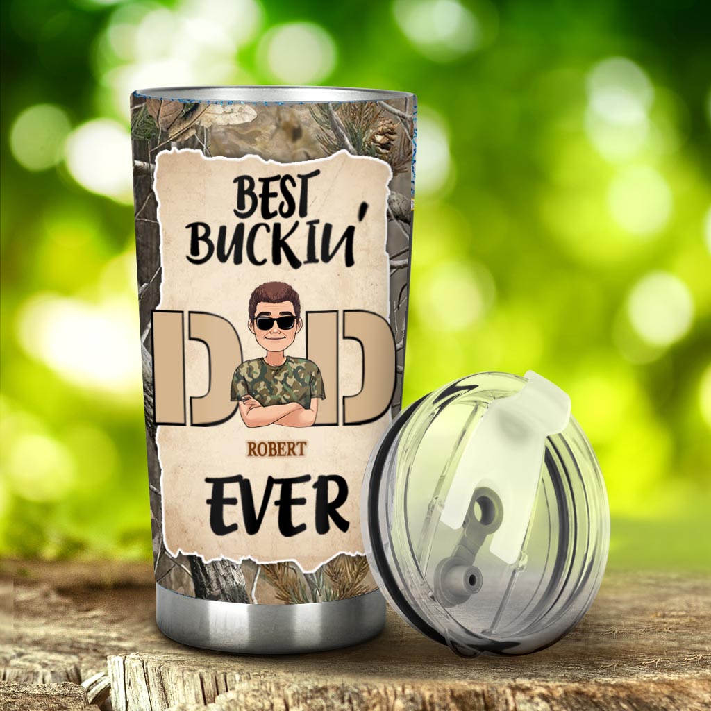 Best Buckin' Dad Ever - Personalized Father Tumbler