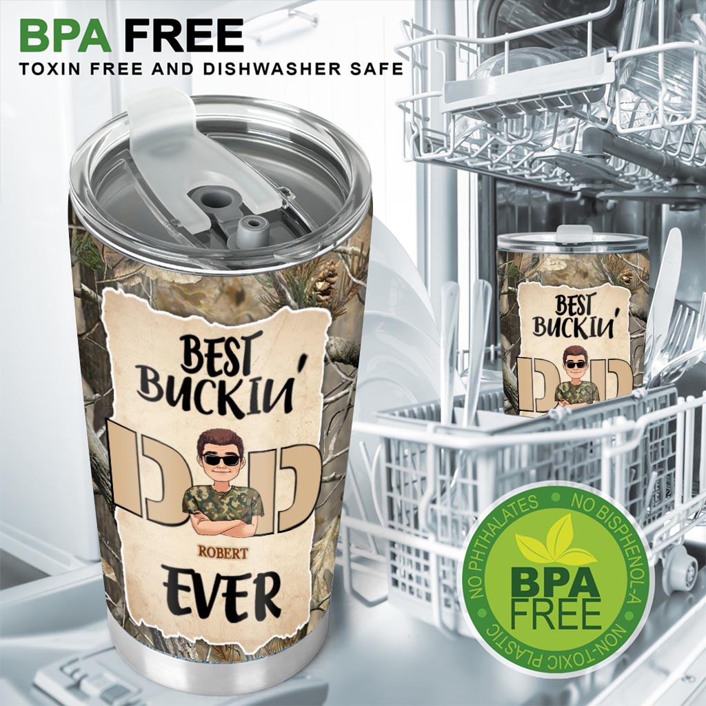 Best Buckin' Dad Ever - Personalized Father Tumbler