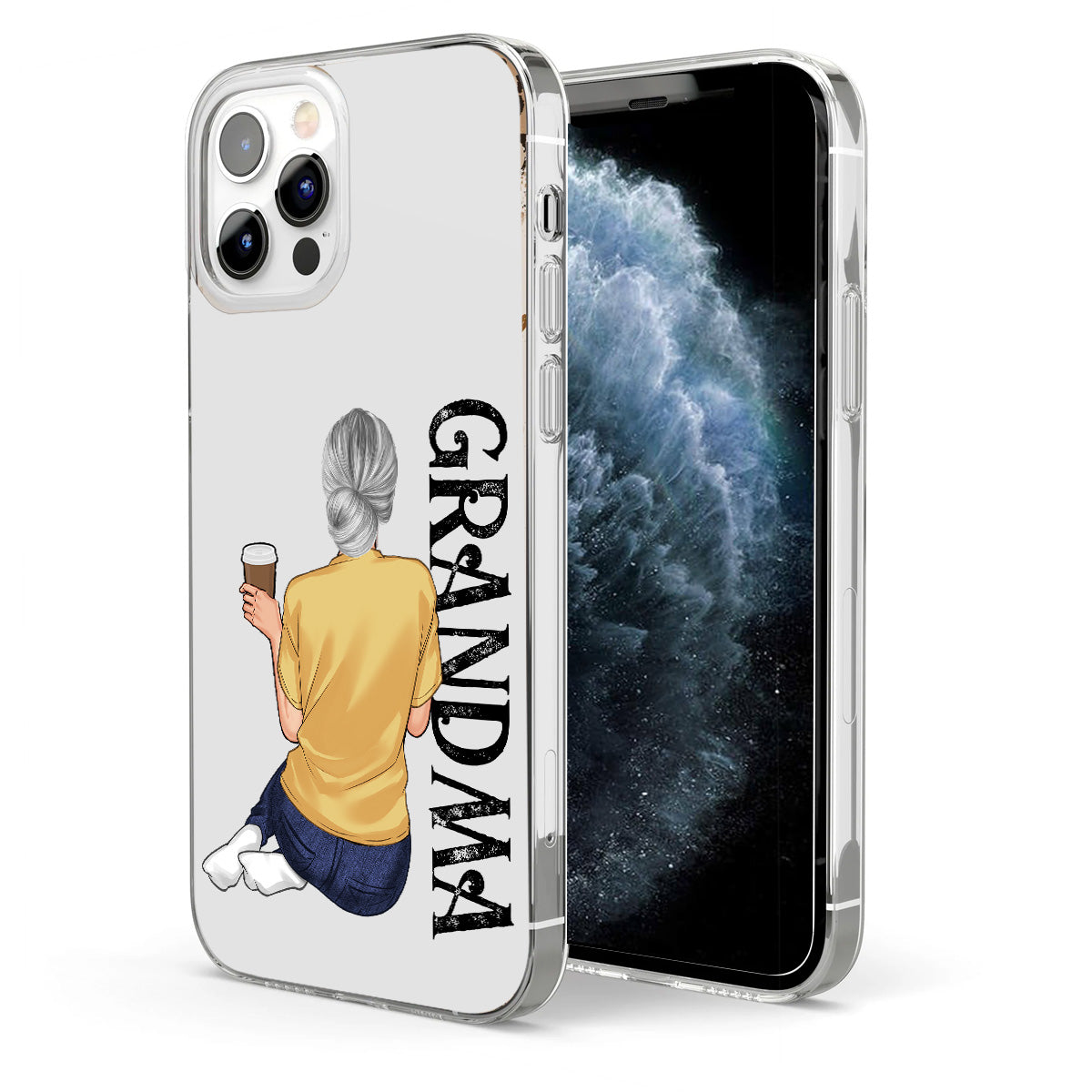 Best Nana Ever - Personalized Grandma Clear Phone Case