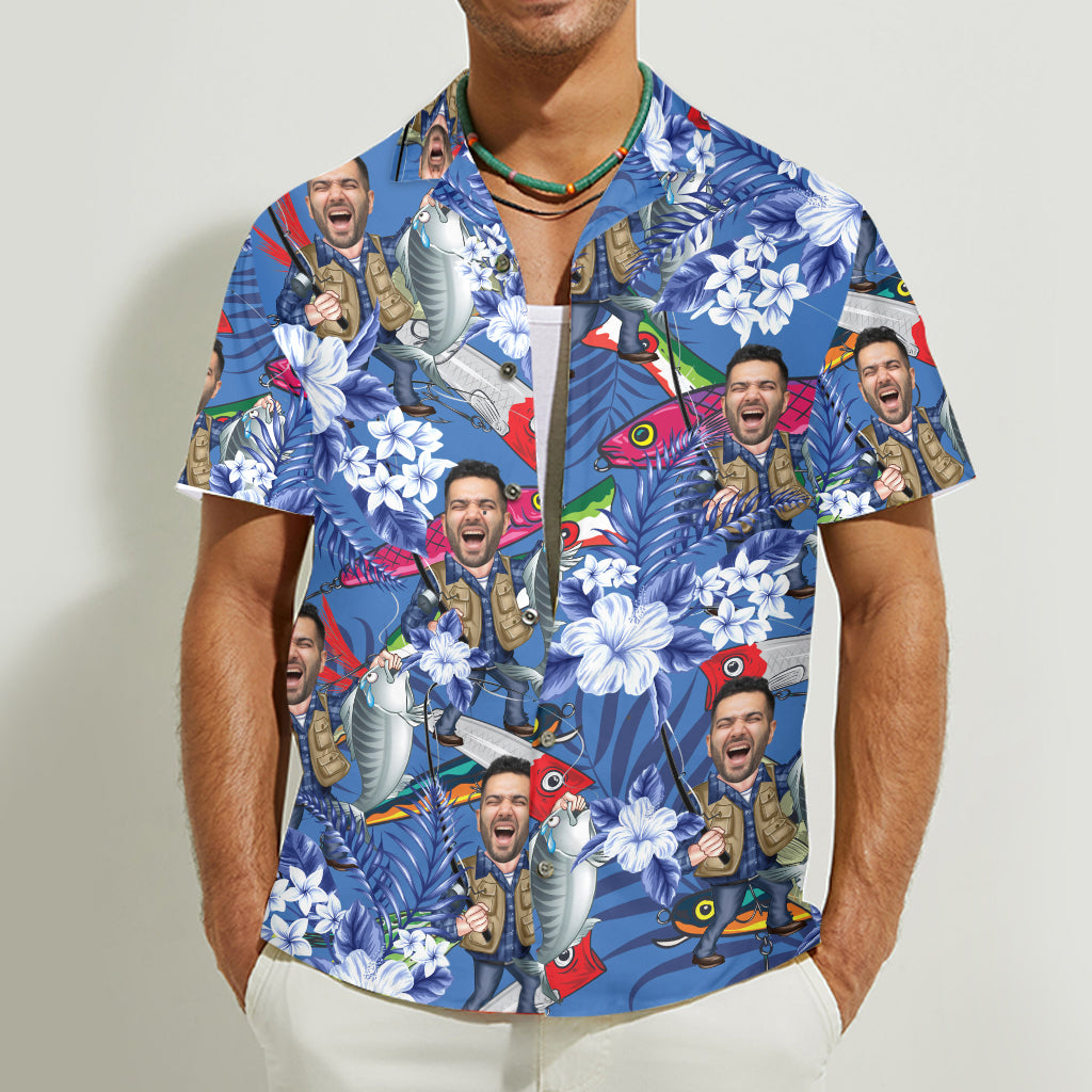 Discover Lucky Fishing Shirt - Personalized Fishing Dad Hawaiian Shirt
