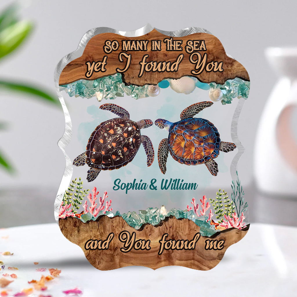 So Many In The Sea - Personalized Turtle Custom Shaped Acrylic Plaque