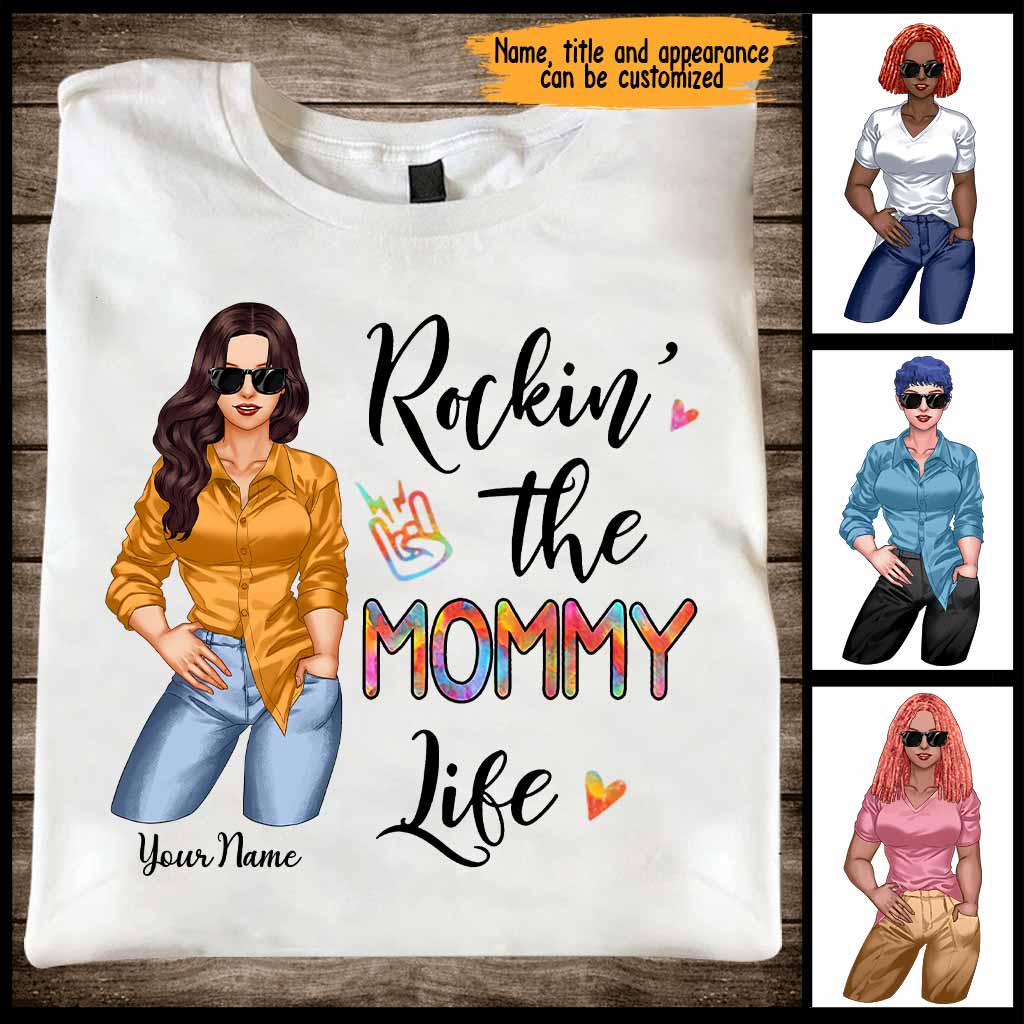 Rockin' The Nana Life - Personalized Grandma T-shirt and Hoodie 0921