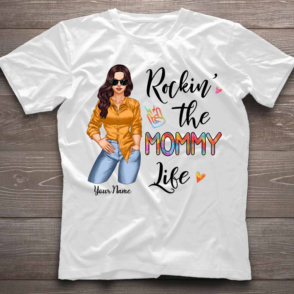 Rockin' The Nana Life - Personalized Grandma T-shirt and Hoodie 0921