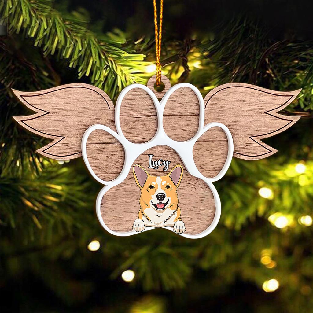 Rainbow Bridge - Personalized Christmas Dog Ornament (Printed On Both Sides)