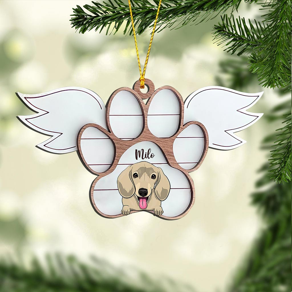 Rainbow Bridge - Personalized Christmas Dog Ornament (Printed On Both Sides)