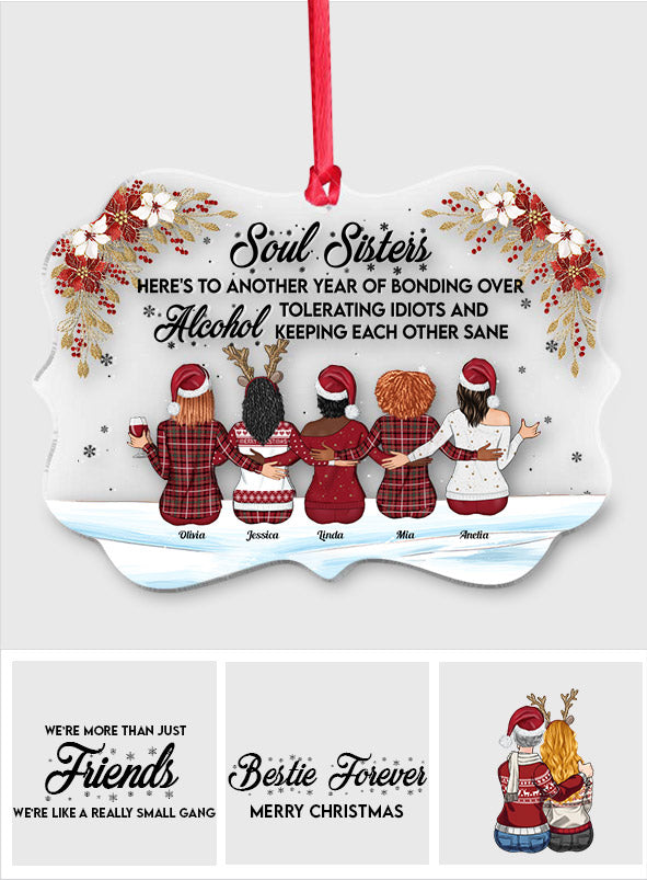 Here's To Another Year Of Bonding Over Alcohol - Personalized Bestie Transparent Ornament