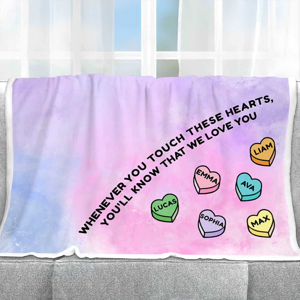 Grandma's Sweat Hearts - Personalized Valentine Grandma Blanket