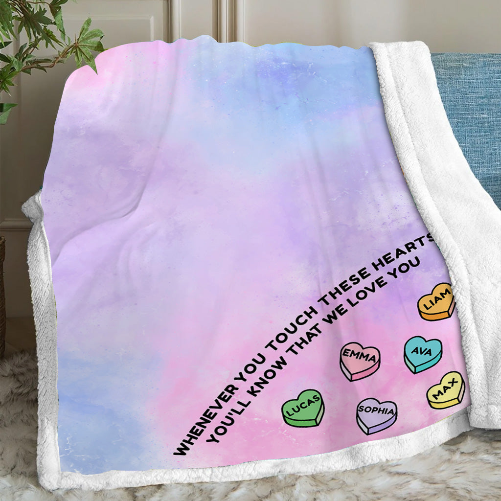 Grandma's Sweat Hearts - Personalized Valentine Grandma Blanket