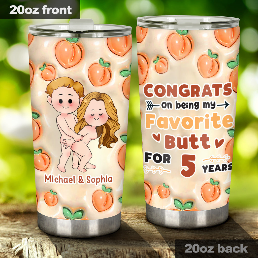 Congrats On Being My Favorite Butt - gift for girlfriend, boyfriend, wife, husband - Personalized Tumbler