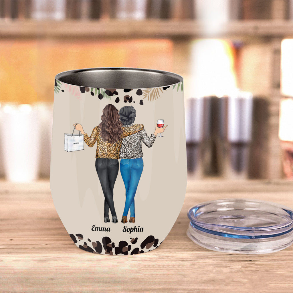 Personalized Best Friends Girl Sunflower Tumbler - Teeruto