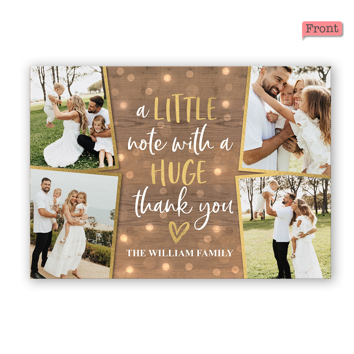 A Little Note - Personalized Greeting Card