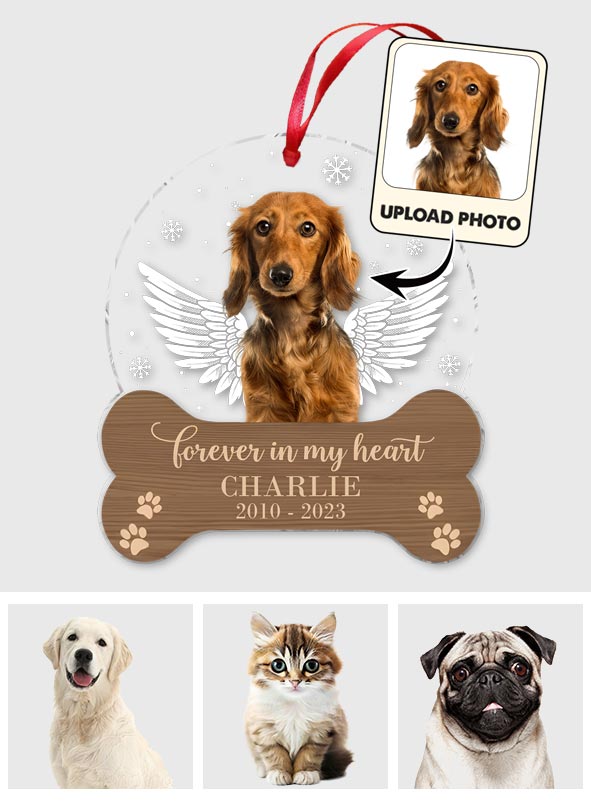 Forever Loved - Personalized Dog Transparent Ornament