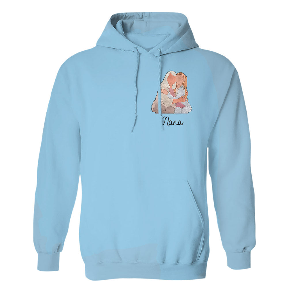 Custom 2D Photo - Personalized Grandma Embroidered Hoodie