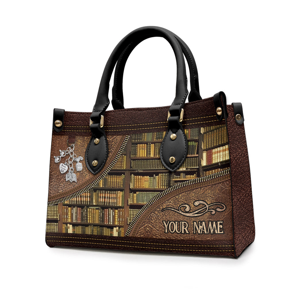 Library - Personalized Librarian Leather Handbag