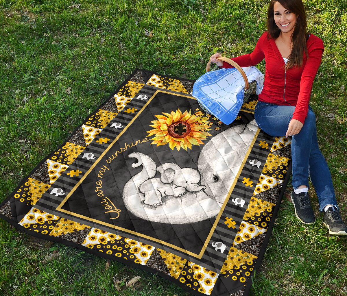 You Are My Sunshine Autism Awareness Quilt 0622