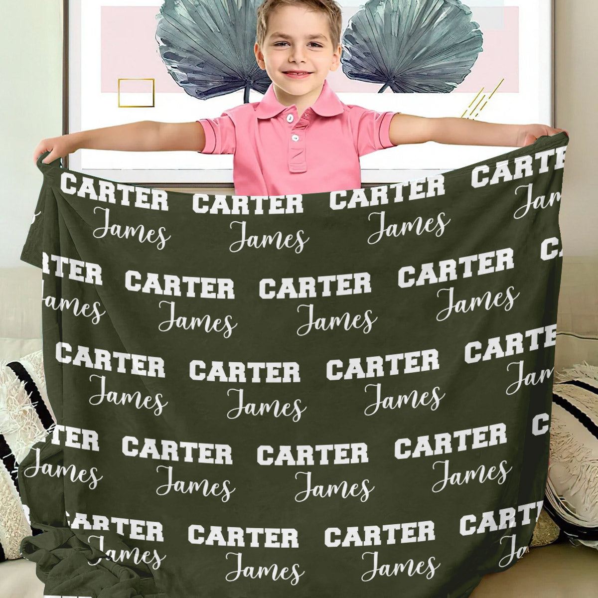 Custom Name Pattern - Personalized Kid Blanket