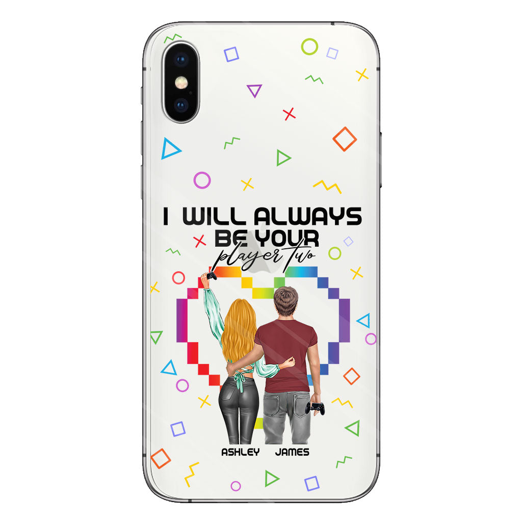 I Will Always Be Your Player Two - Personalized Video Game Clear Phone Case