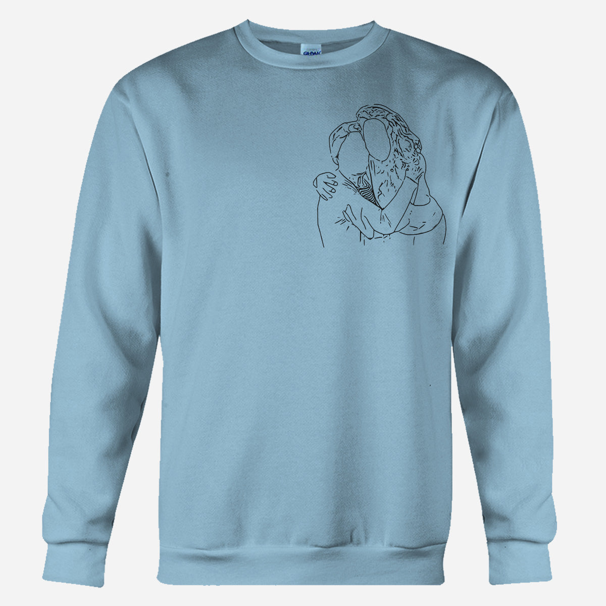 Custom Line Art - Personalized Grandma Embroidered Sweater