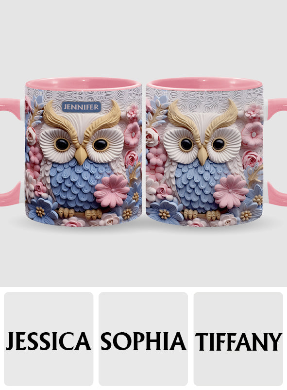 Beautiful Owl - Owl gift for boyfriend, girlfriend - Personalized Accent Mug