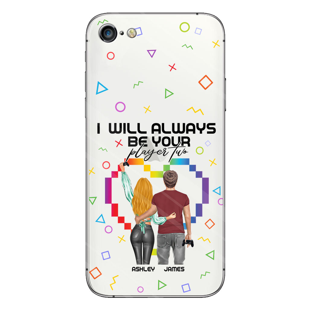 I Will Always Be Your Player Two - Personalized Video Game Clear Phone Case