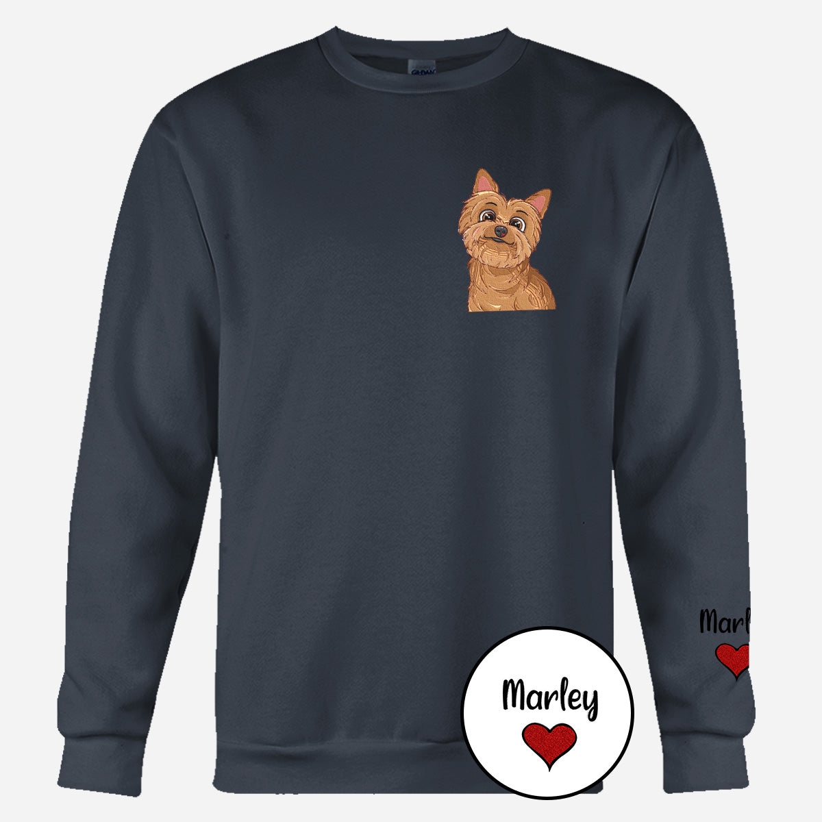 Custom 2D Photo - Personalized Dog Embroidered Sweater