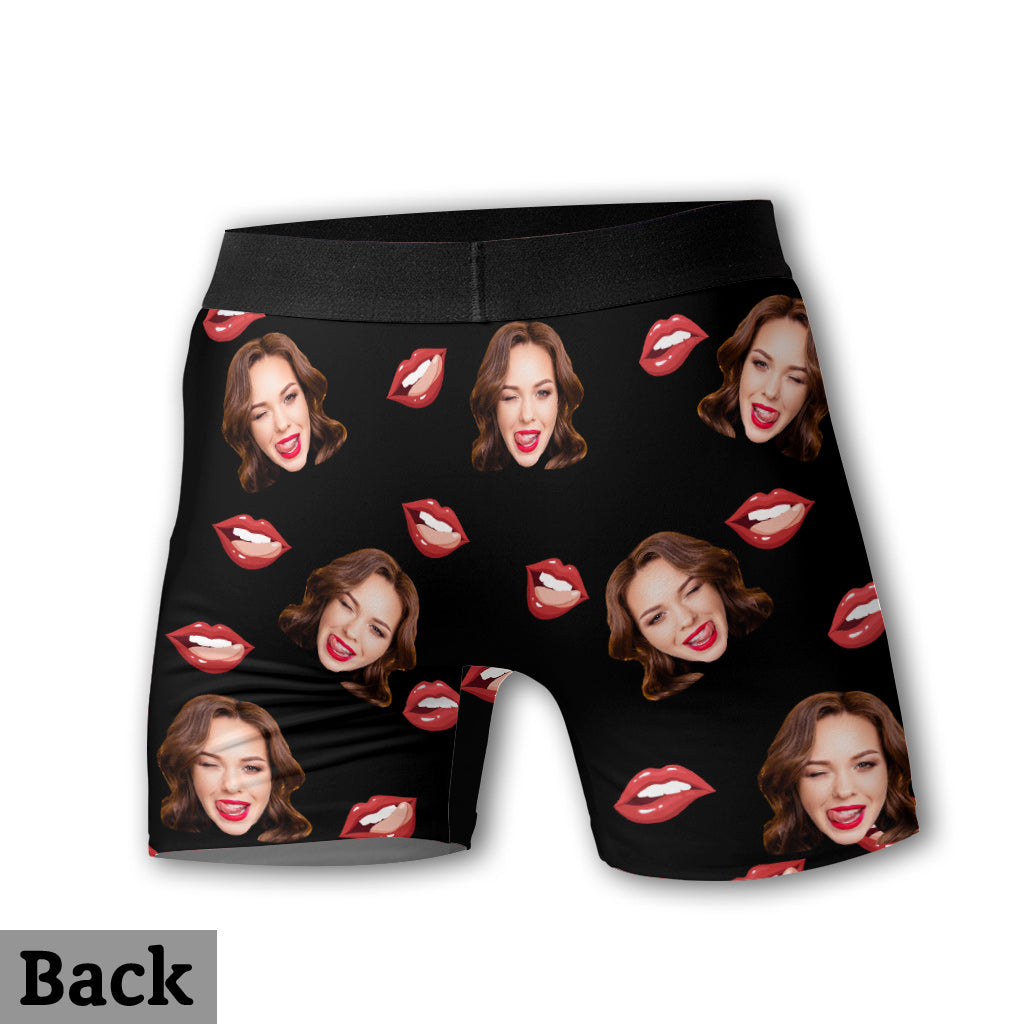 Custom Photo I Licked It So It's Mine - gift for husband, boyfriend - Personalized Men’s Boxer Briefs