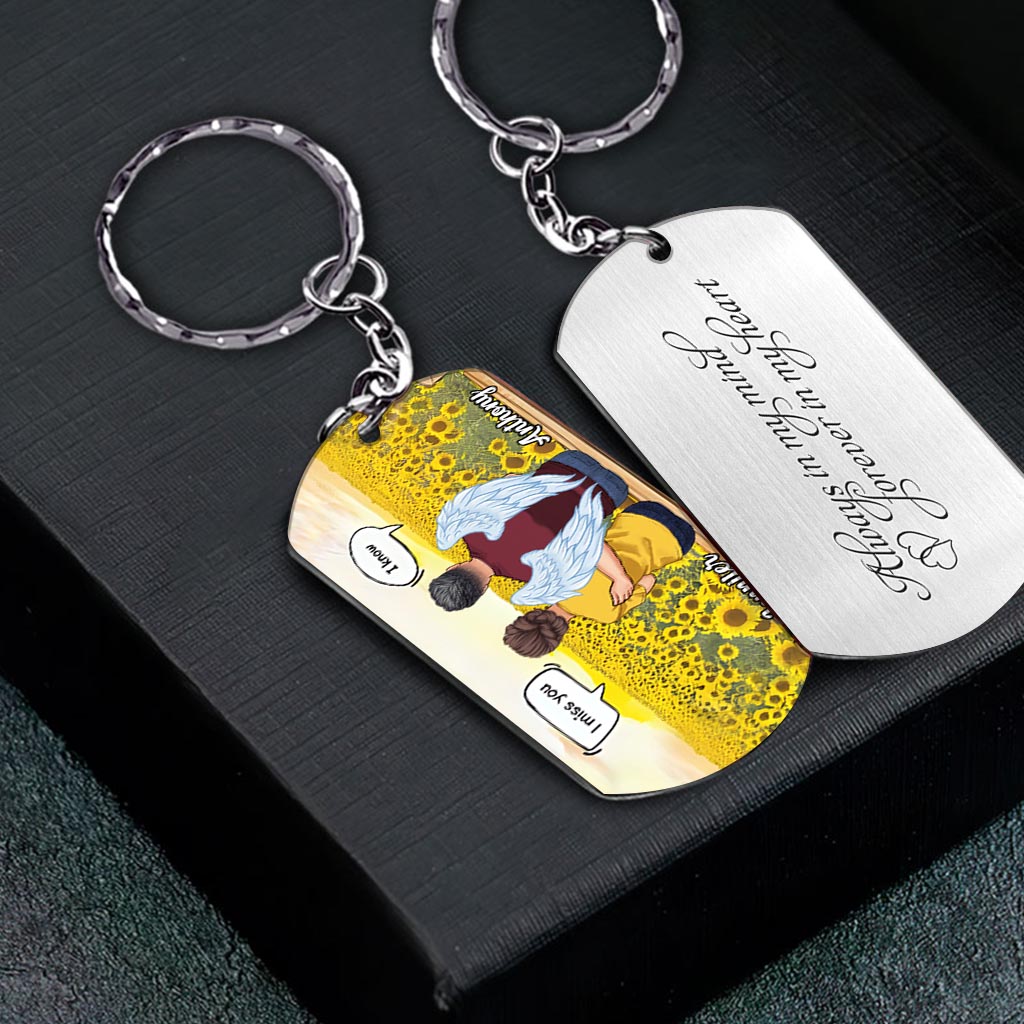 Always On Our Mind - Personalized Memorial Stainless Steel Keychain