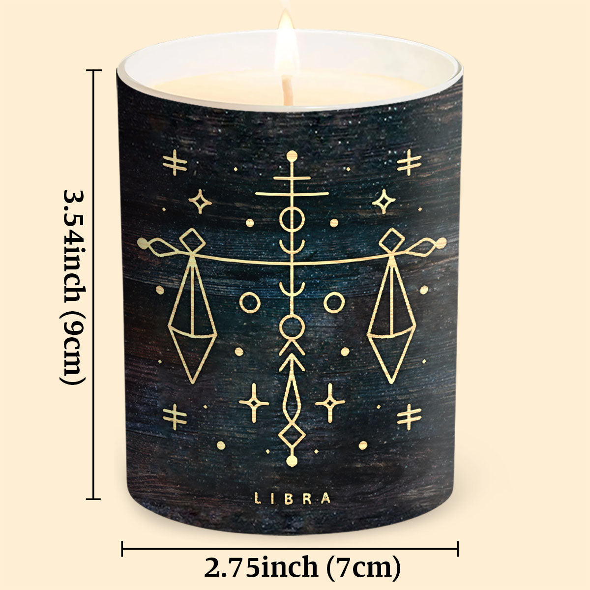 Zodiac Nutrition Facts - Personalized Horoscope Candle With Wooden Lid