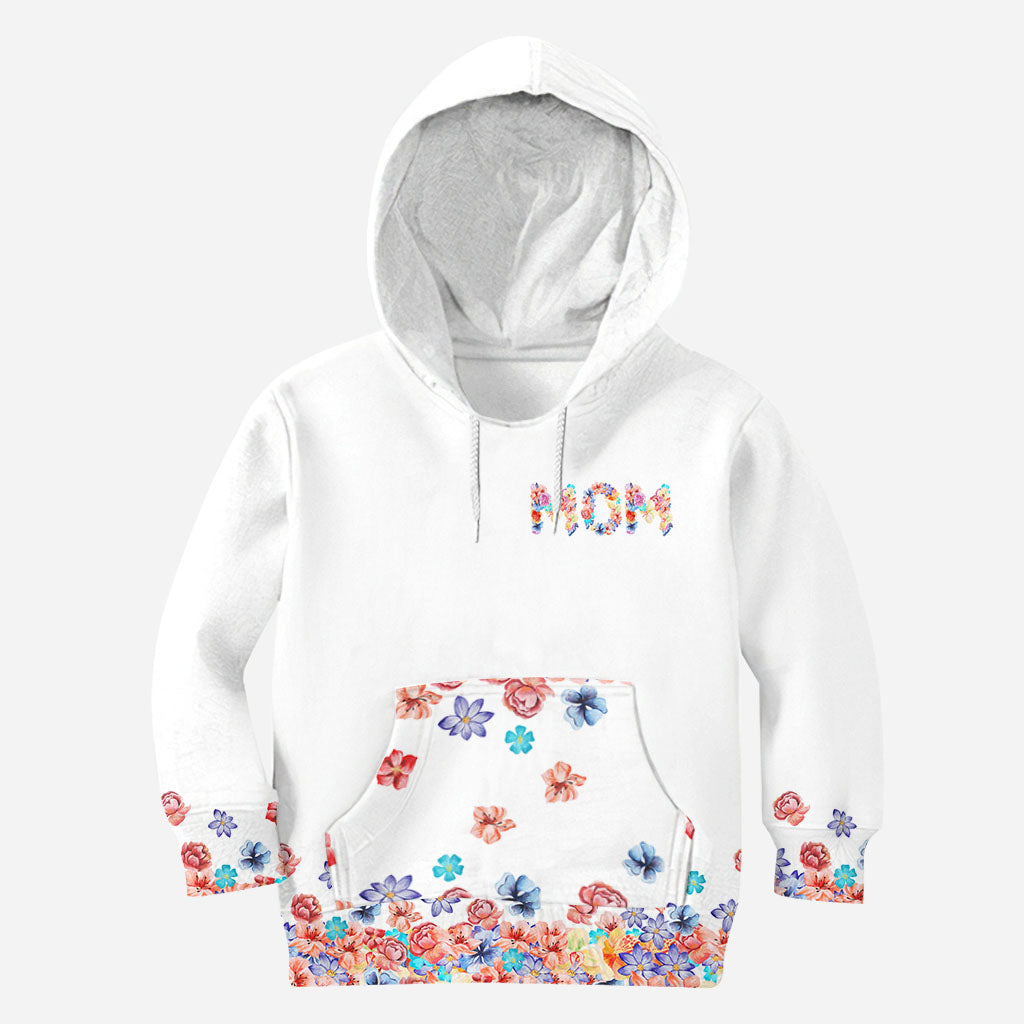 Forever Linked Together Floral Mom - Personalized Mother's Day Mother All Over T-shirt and Hoodie