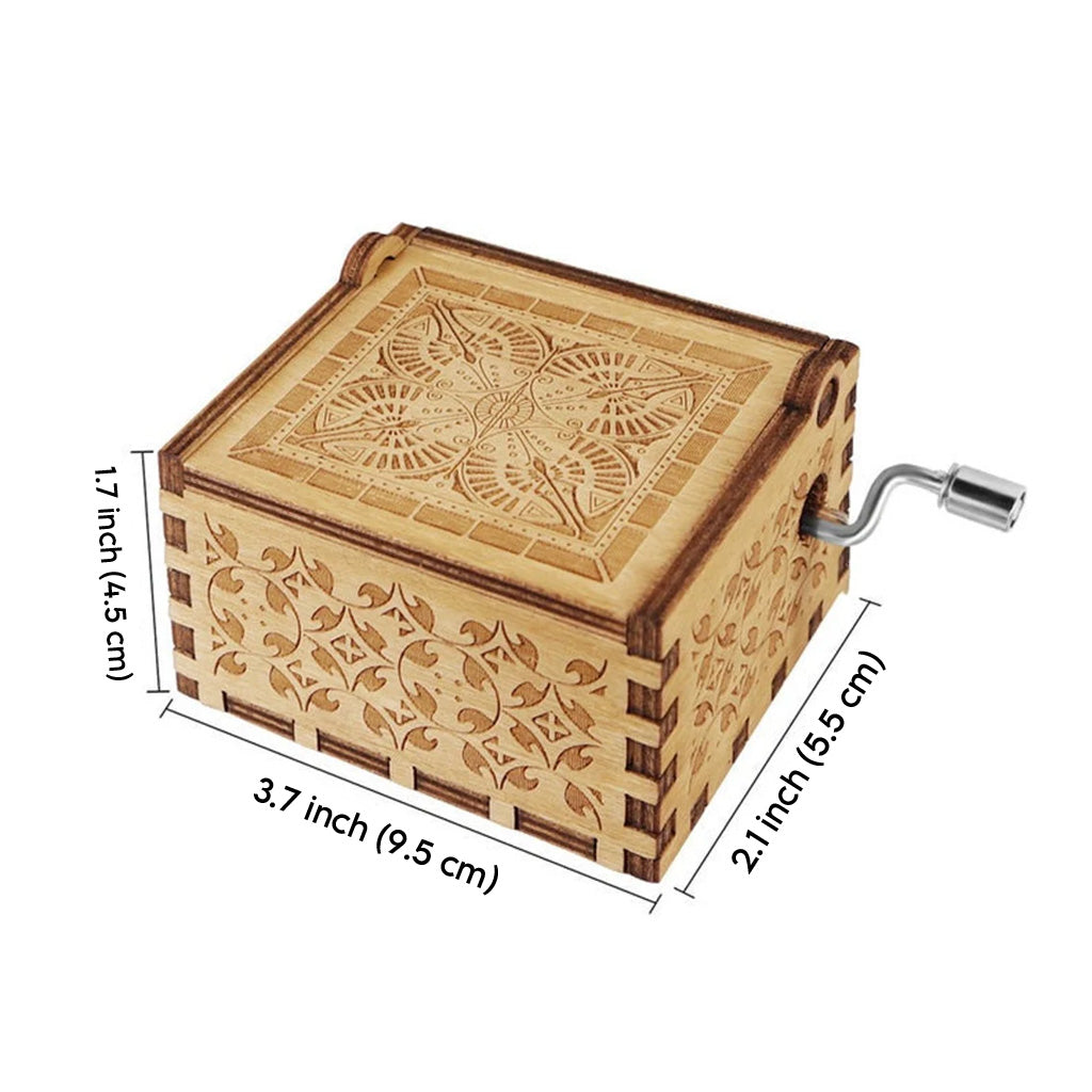 Whenever You Touch This Heart - Gift for mom, grandma, grandpa, daughter, son, granddaughter, grandson, wife, husband, dad, aunt, uncle, sister, brother - Personalized Hand Crank Music Box