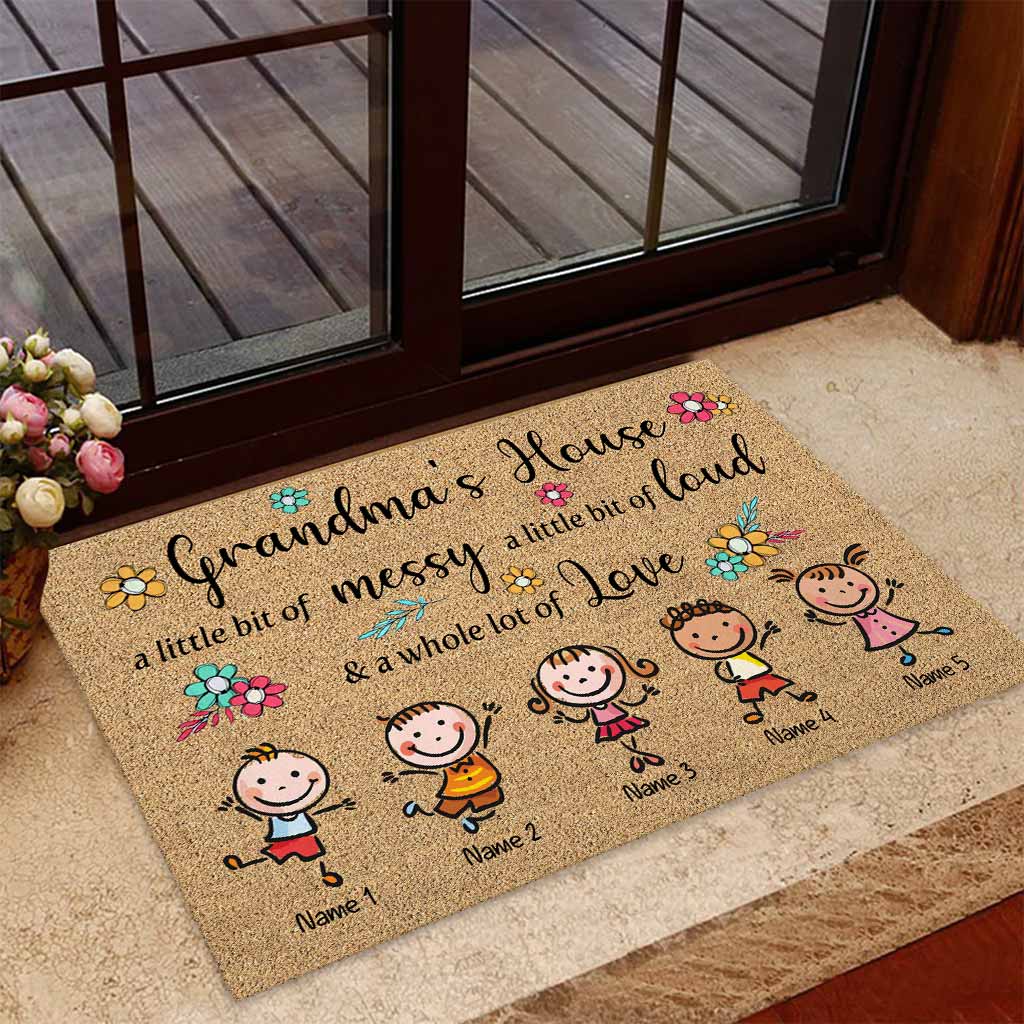 Grandma's House - Personalized Mother's Day Grandma Doormat With Coir Pattern Print
