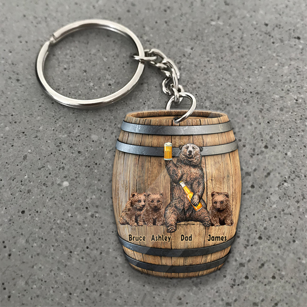 It's Not A Dad Bob - Personalized Father Keychain (Printed On Both Sides)