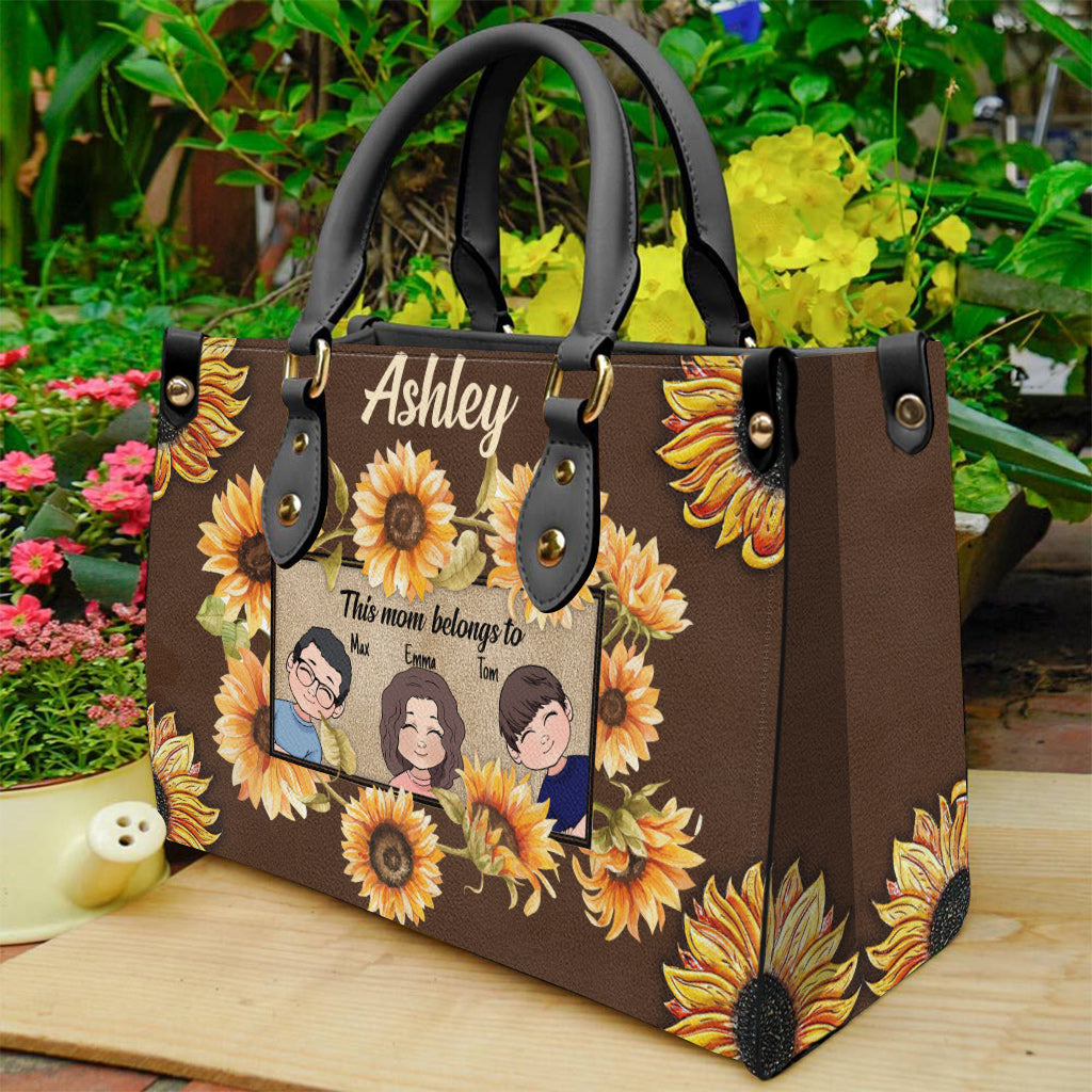 This Nana Belongs To - Personalized Mother Leather Handbag