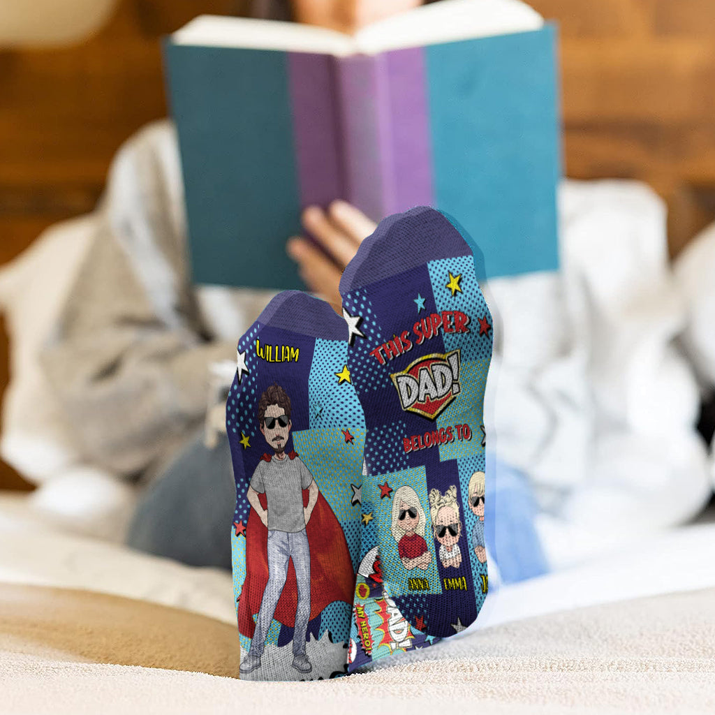 Super Dad - Gift for dad, grandpa, uncle, brother - Personalized Socks