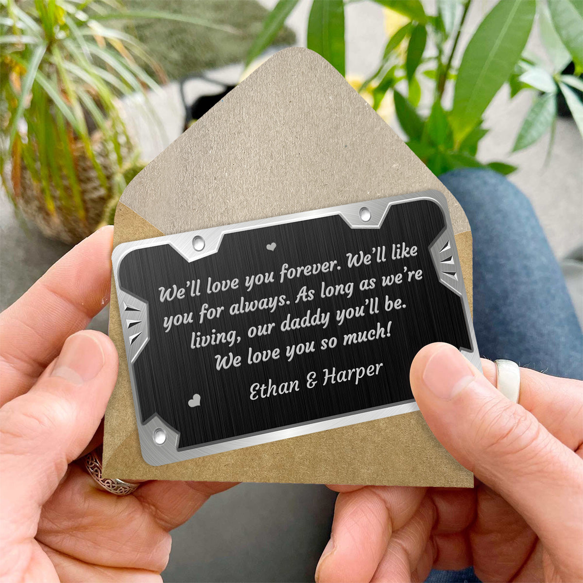 Love You Forever - Personalized Father's Day Father Wallet Insert Card