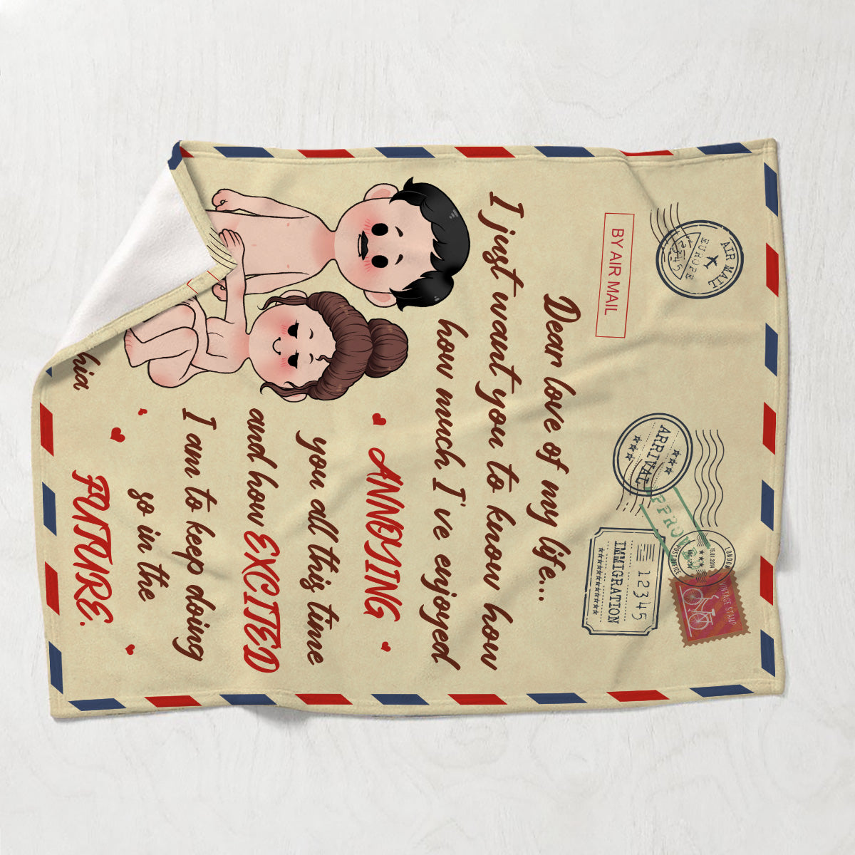 Dear Love Of My Life - Personalized Couple Blanket